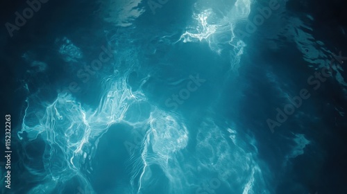 Blue water surface in swimming pool