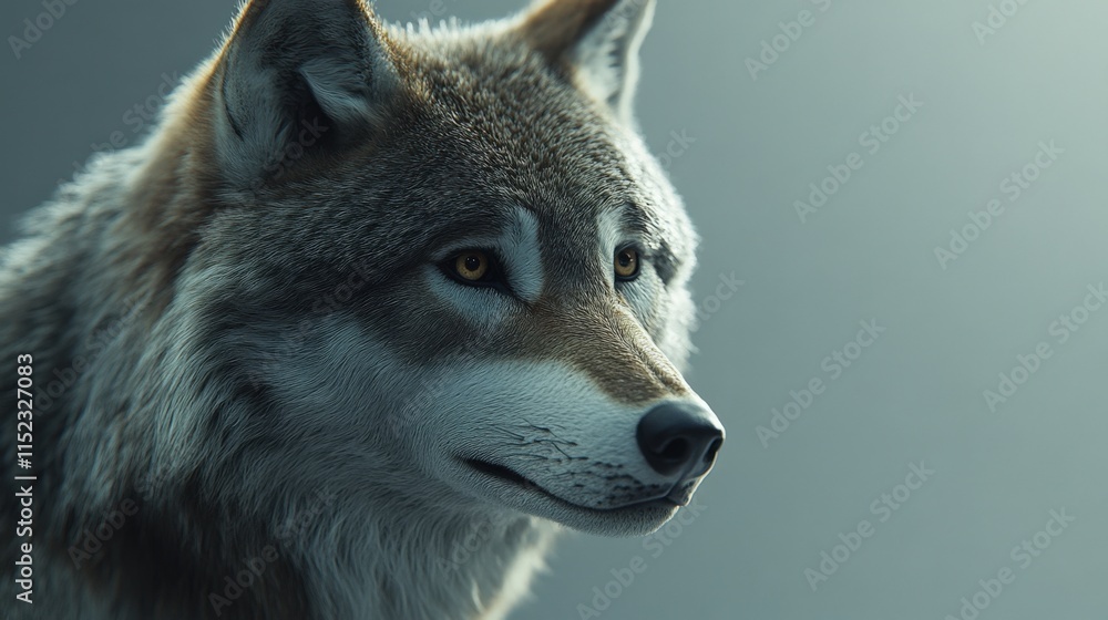 Fototapeta premium a close up of a wolf's head