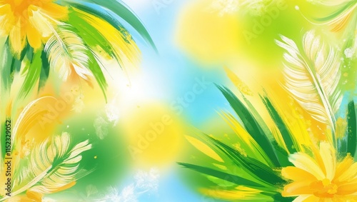 Vibrant Abstract Nature Background with Soft, Flowing Colors, Organic Shapes, and Subtle Textures, Capturing the Essence of Natural Beauty and Tranquil Landscapes