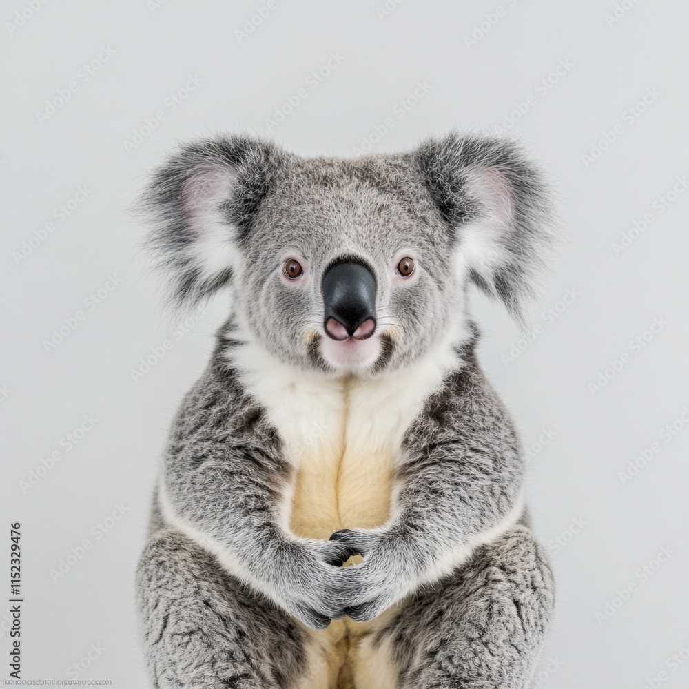 Naklejka premium close-up of a koala bear with crossed paws