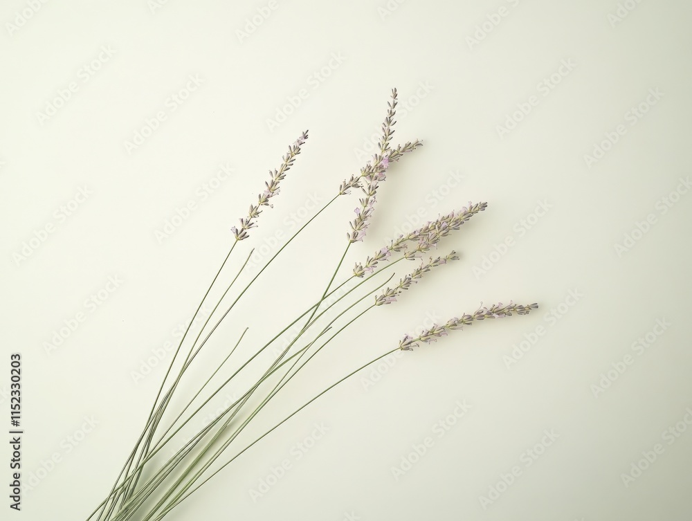Fototapeta premium lavender flowers on white background