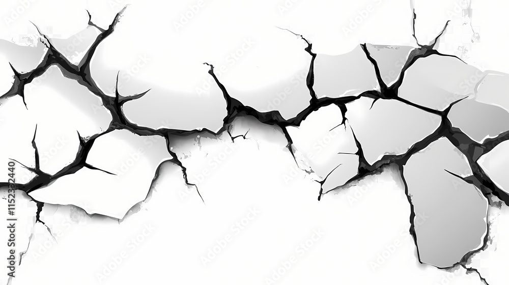 Crack isolated on transparent background. png. Fissure. Illustration Crack isolated on transparent background. png. Fissure. Illustration