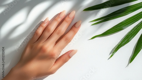 Elegant Hand with Glowing Skin and Well-Maintained Nails