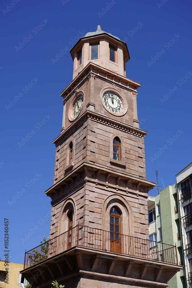 Fototapeta premium Clock Tower in Canakkale, Turkiye