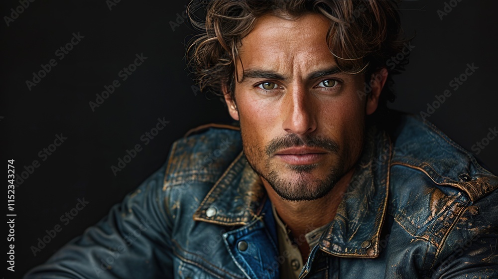 Close-up of a young male model in a designer's eyewear collection, showcasing the fashion-forward frames and modern style Close-up of a young male model in a designer's eyewear collection, showcasing the fashion-forward frames and modern style