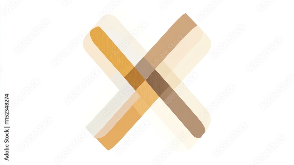 Obraz premium Abstract design featuring overlapping shapes in warm tones.