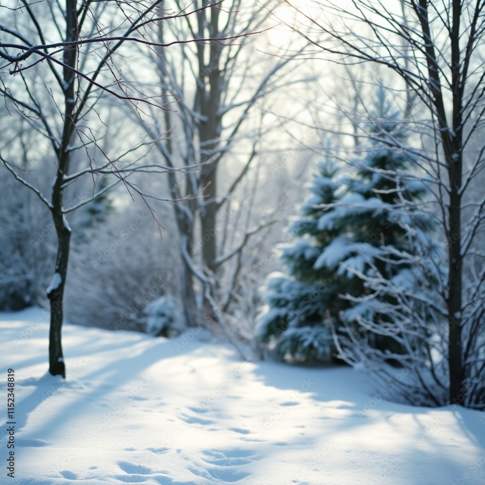 Photographic image of a refined and elegant winter scene, soft light and diffused shadows create a subtle illumination, enhancing graceful features Photographic image of a refined and elegant winter scene, soft light and diffused shadows create a subtle illumination, enhancing graceful features