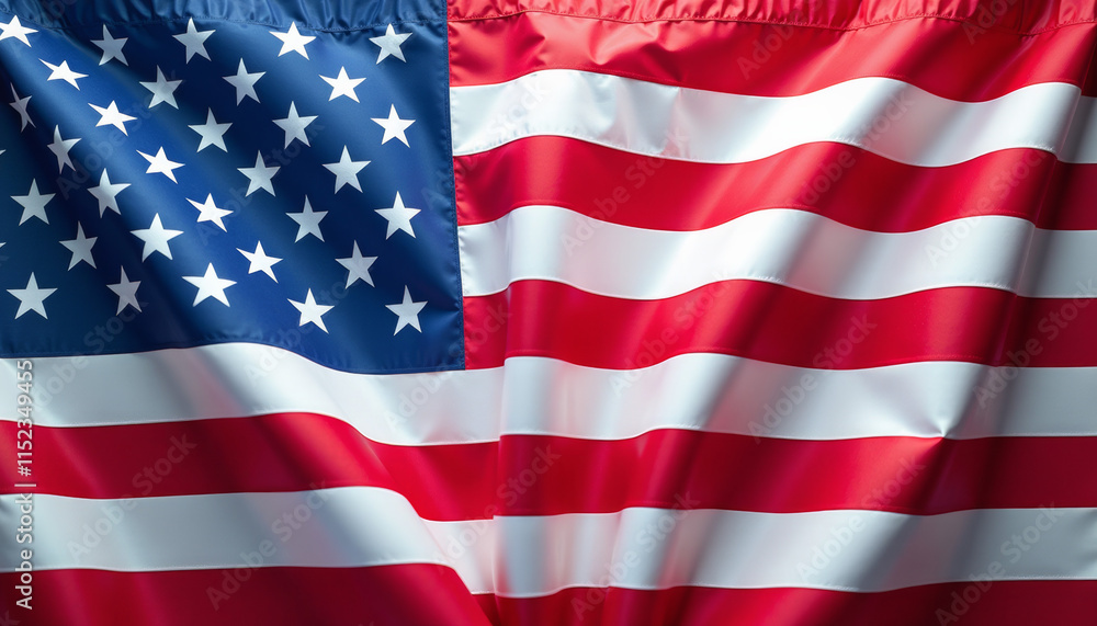 Fototapeta premium Majestic American Flag, a Symbol of Freedom
