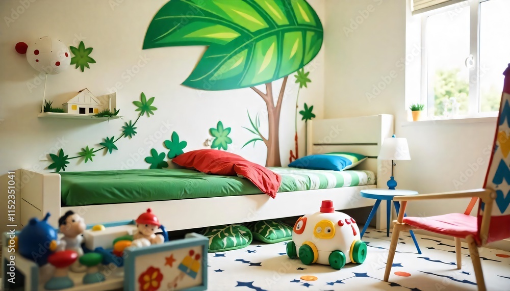 Fototapeta premium Kids children´s room_Trend inspiration for your interior designs and social networks such as YouTube, Instagram or WhatsApp. 