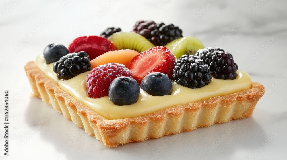 Delicious Fruit Tart Pastry With Creamy Filling Delicious Fruit Tart Pastry With Creamy Filling