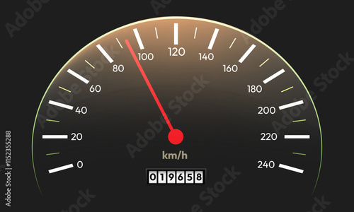 Realistic car speedometer