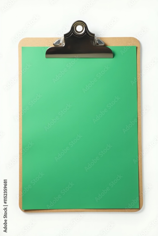 Vertical illustration of a tablet with a green sheet of paper on a white background. Vertical illustration of a tablet with a green sheet of paper on a white background.