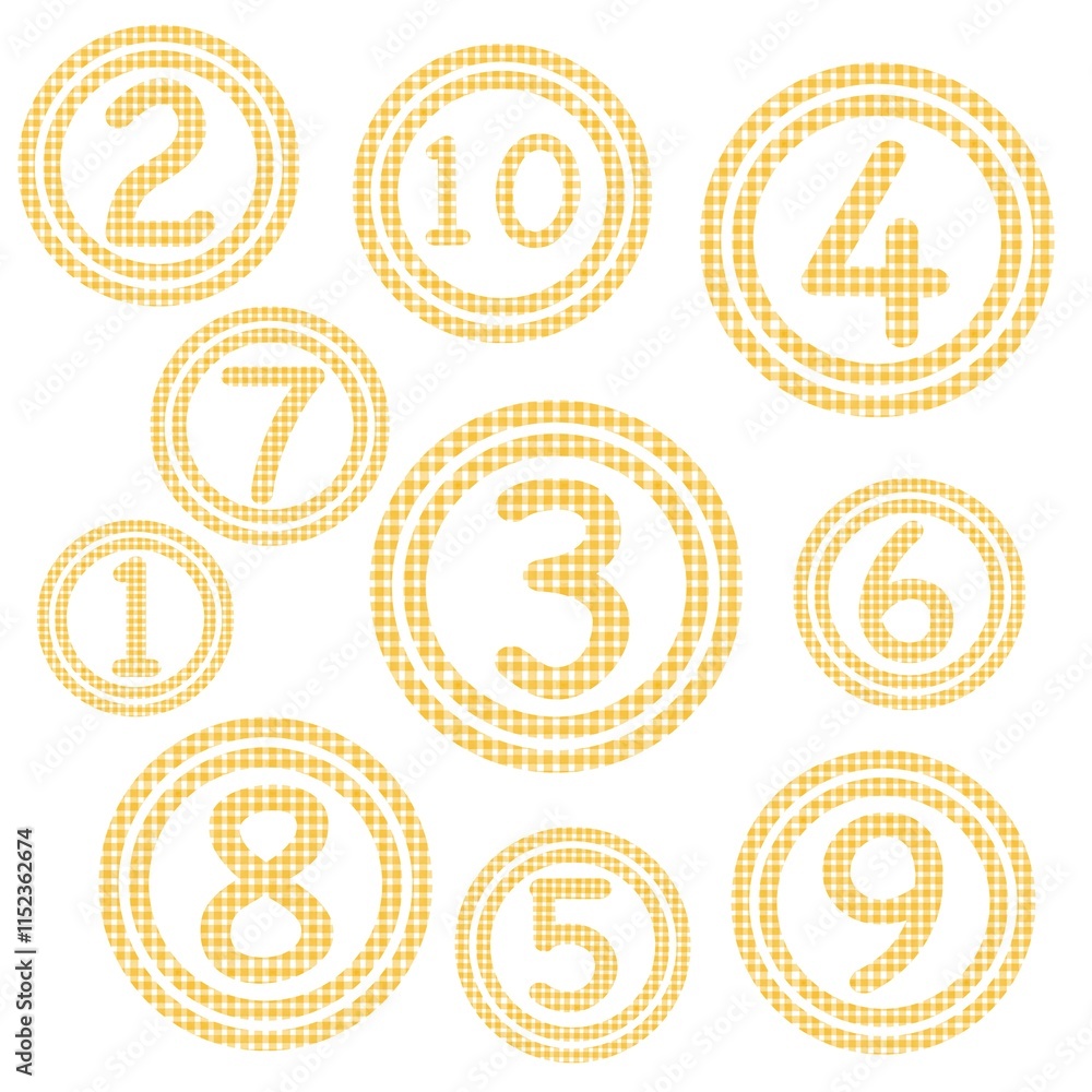 Colorful stylized numbers ranging from one to ten arranged in a playful circular design Colorful stylized numbers ranging from one to ten arranged in a playful circular design