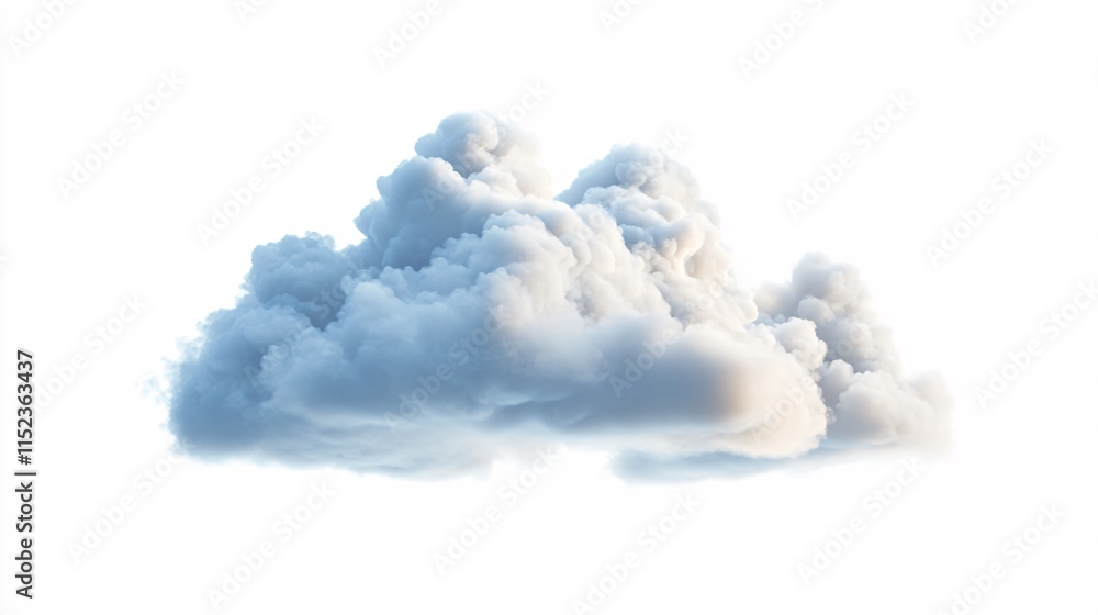 A fluffy, white cumulus cloud against a bright, clear sky, creating a serene and tranquil atmosphere. A fluffy, white cumulus cloud against a bright, clear sky, creating a serene and tranquil atmosphere.