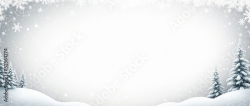 Christmas-style frame and a white background with free space.
