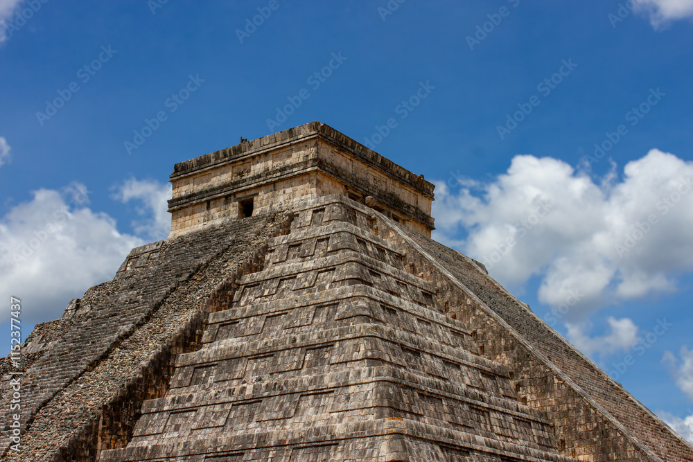 El Castillo, also known as the Temple of Kukulcan is a Mesoamerican step-pyramid that dominates the center of the Chichen Itza archaeological site in the Mexican state of Yucatán. El Castillo, also known as the Temple of Kukulcan is a Mesoamerican step-pyramid that dominates the center of the Chichen Itza archaeological site in the Mexican state of Yucatán.
