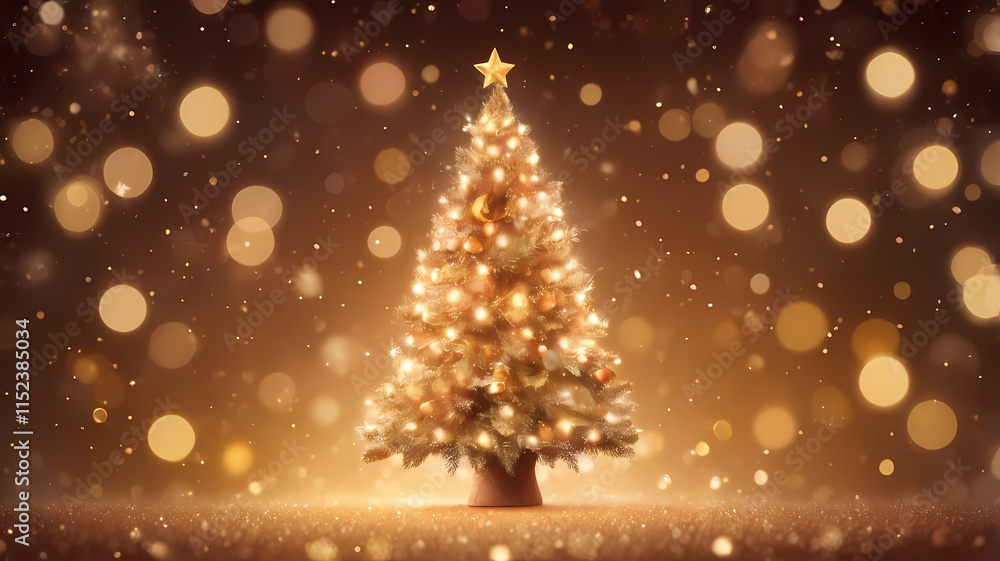 Golden Christmas Tree Sparkle Golden Christmas Tree Sparkle