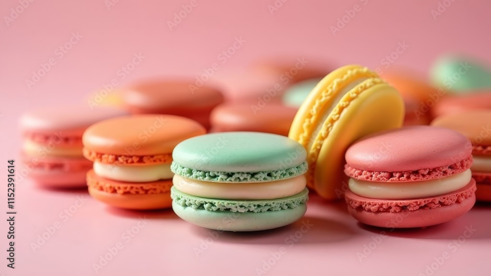 Fototapeta premium lots of macaroons of different colors