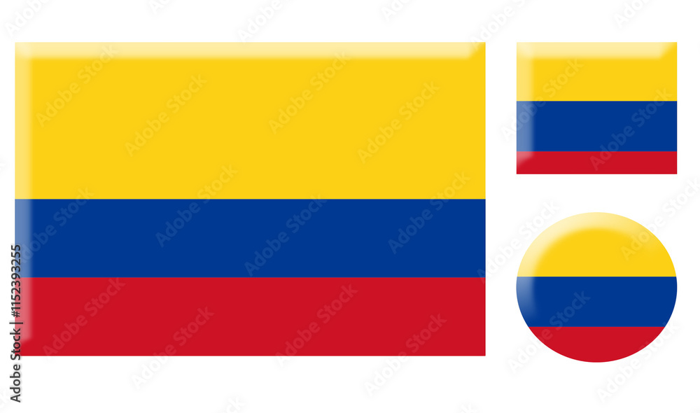 Obraz premium Icons of the national flags