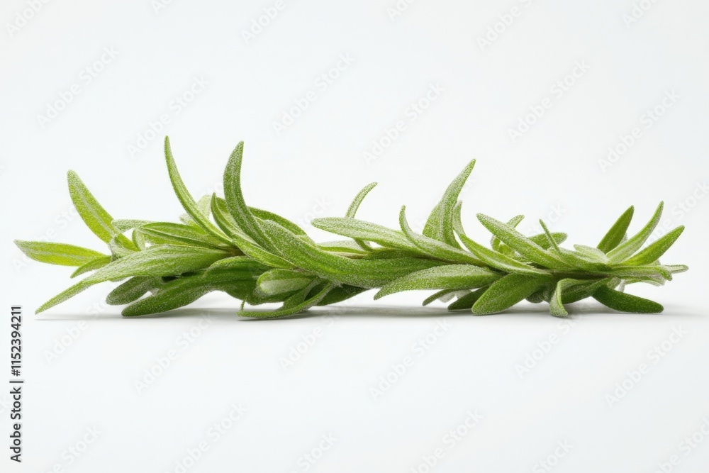 Fototapeta premium fresh rosemary sprig on white background