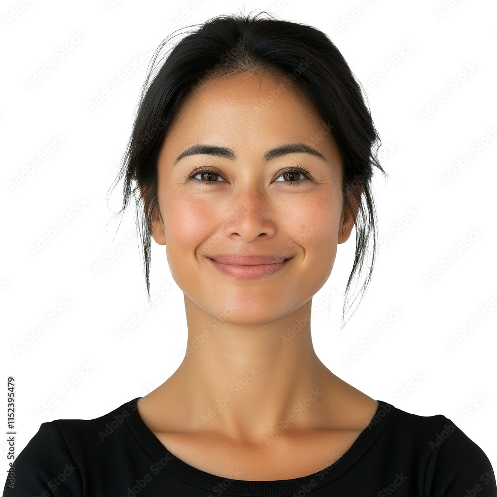 portrait of a woman looking very grateful and happy isolatedon white portrait of a woman looking very grateful and happy isolatedon white