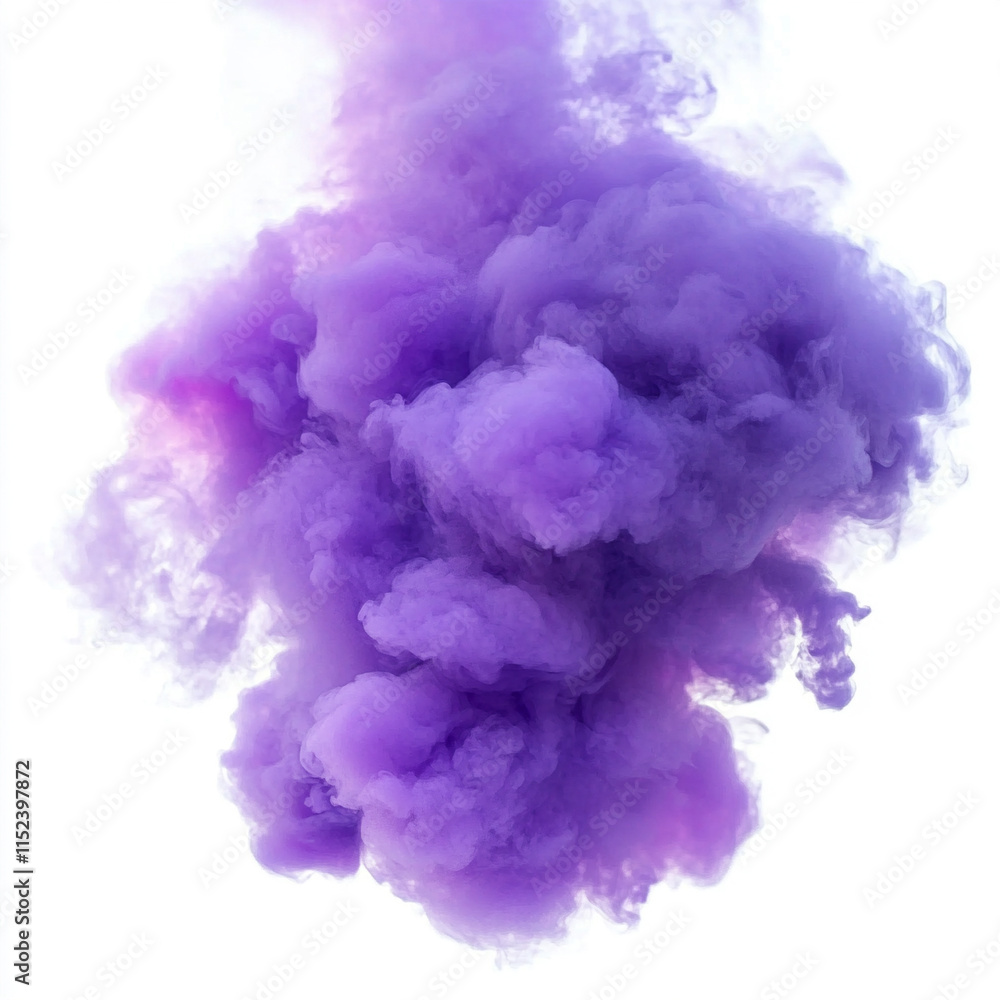 Fototapeta premium purple smoke isolated on white background