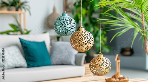 Festive Ramadan Lights with Gold and Decor photo