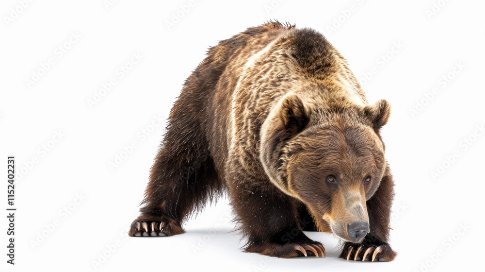 Obraz premium Brown Bear in a Low Stalking Position