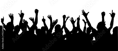 people crowd silhouette, party people silhouette