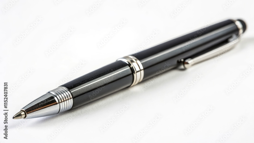 Ballpoint Pen Isolated on White Background for Clear Visual Reference and Detail. Generative AI Ballpoint Pen Isolated on White Background for Clear Visual Reference and Detail. Generative AI