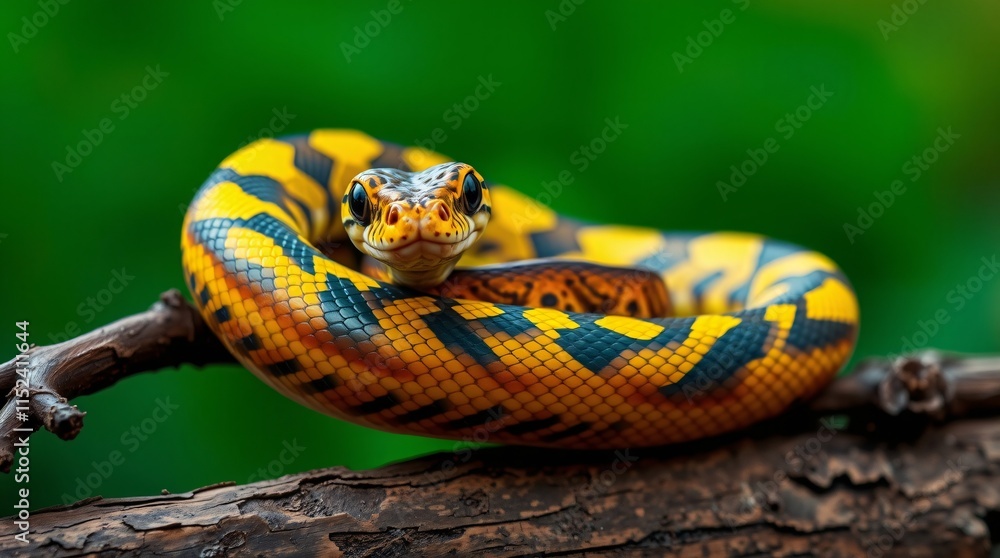 Close-Up Nature Photography of a Snake in Vibrant Colors and Natural Habitat Close-Up Nature Photography of a Snake in Vibrant Colors and Natural Habitat