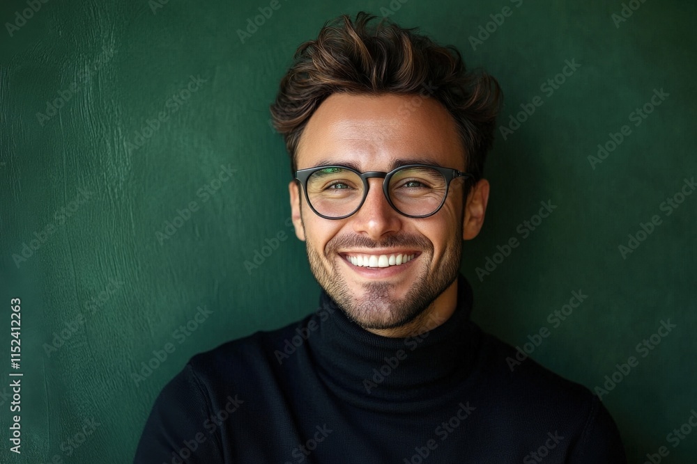 portrait of a man wearing glasses and a black turtleneck portrait of a man wearing glasses and a black turtleneck