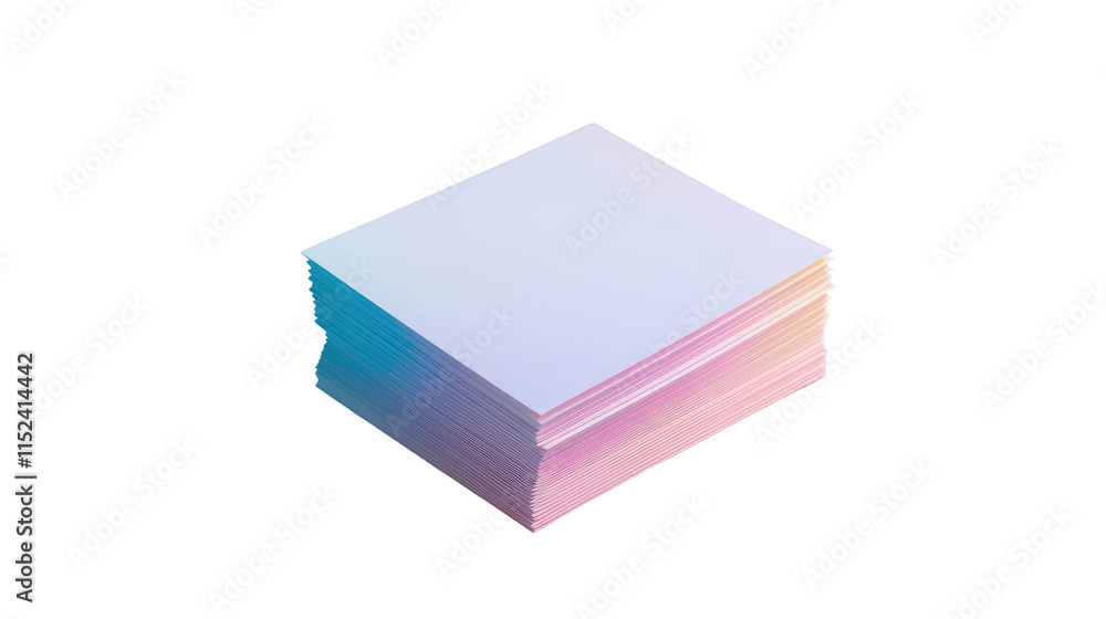 A neat stack of plain white on isolated white background A neat stack of plain white on isolated white background