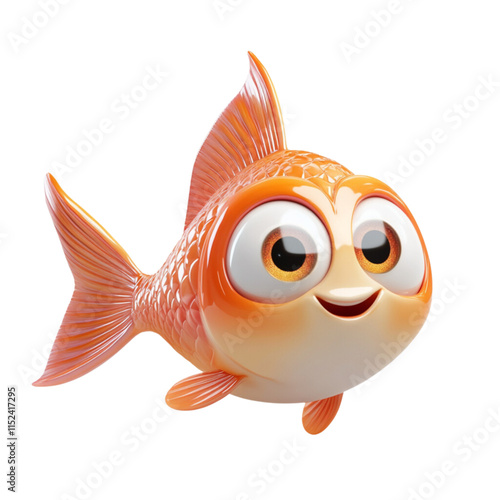 goldfish isolated on white