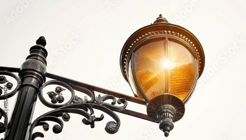 antique lamp on a wall