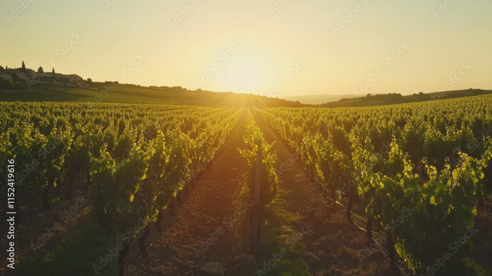 Fototapeta premium sunset over the field
