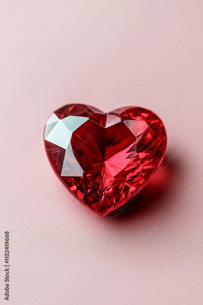 Valentine's Day Red Heart Gemstone Love Romance Valentine s Day Jewelry Precious Shiny Crystal Facets Luxury Gift Valentine's Day Red Heart Gemstone Love Romance Valentine s Day Jewelry Precious Shiny Crystal Facets Luxury Gift