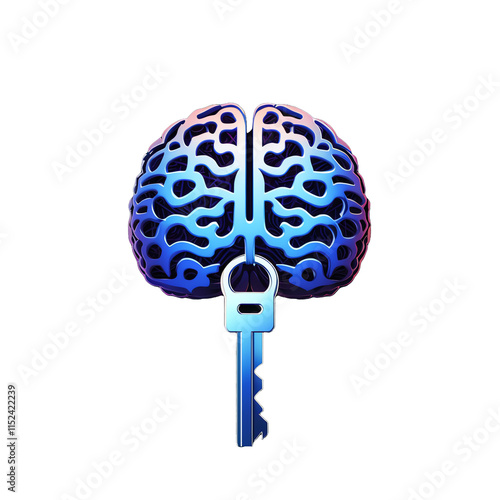 a key shaped like a brain photo