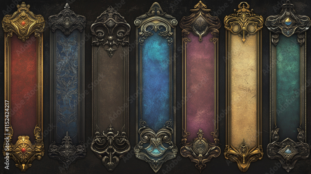 Game frames, silver and gold ui borders evolution from simple to luxury ...