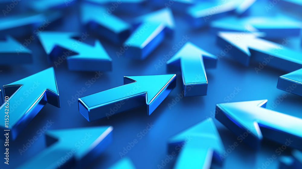 Realistic 3D set of blue arrow cursors isolated on transparent background. Vector illustration of glossy direction pointer top, side view, computer mouse sign to click buttons, website design element Realistic 3D set of blue arrow cursors isolated on transparent background. Vector illustration of glossy direction pointer top, side view, computer mouse sign to click buttons, website design element