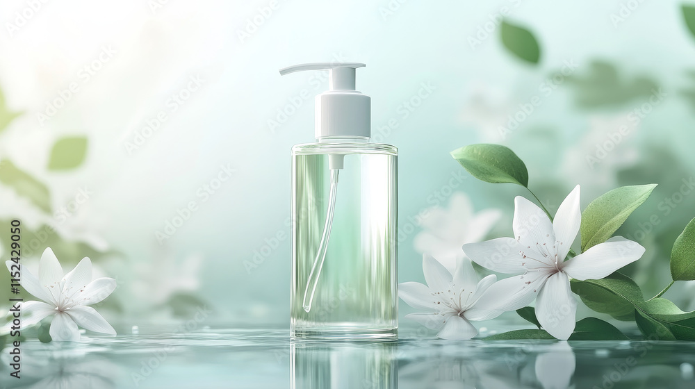 Mockup of white opaque plastic and transparent glass cosmetic bottle with pump cap. Realistic 3d vector illustration set of liquid body and face care gel or lotion container or jar with dispenser. Mockup of white opaque plastic and transparent glass cosmetic bottle with pump cap. Realistic 3d vector illustration set of liquid body and face care gel or lotion container or jar with dispenser.