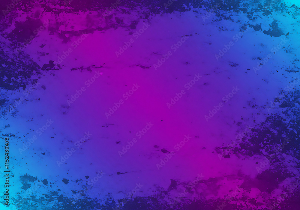 Fototapeta premium Cosmic Dreams: Vibrant Purple and Blue Nebula Watercolor 