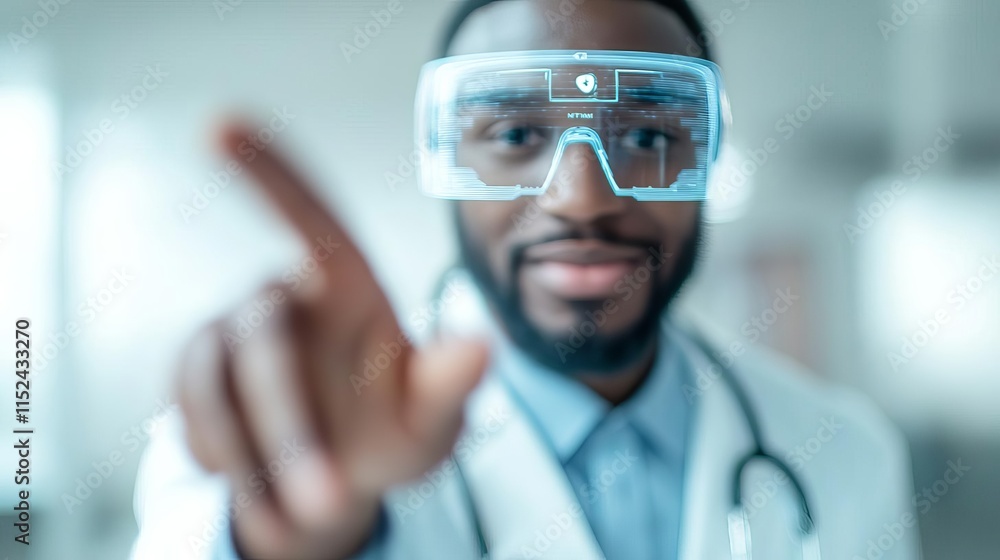 Patient consulting a doctor via a secure holographic telehealth session, emphasizing privacy Patient consulting a doctor via a secure holographic telehealth session, emphasizing privacy