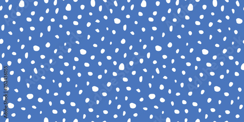 Seamless pattern with abstract random spots, dots, uneven circles. Vector graphics.
