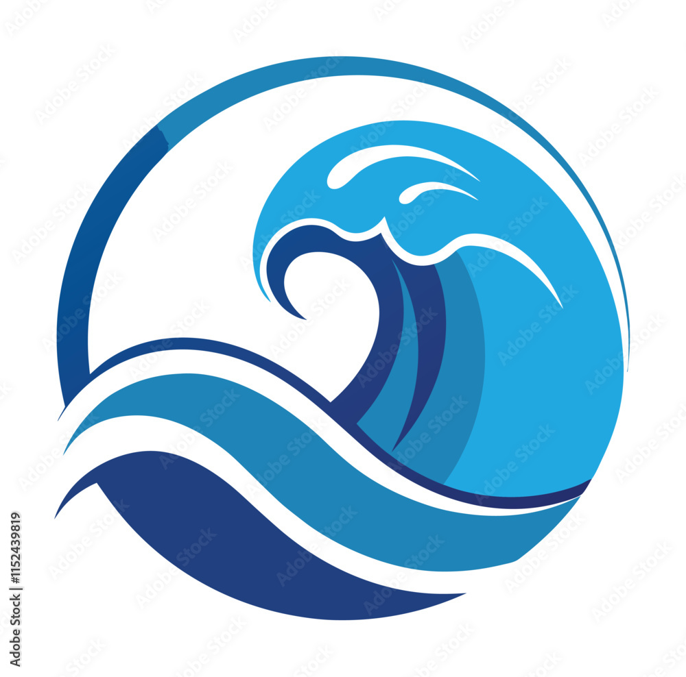 Wave Logo EPS Vector Graphic for Branding and Websites Wave Logo EPS Vector Graphic for Branding and Websites
