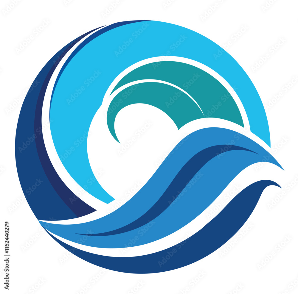 Wave Logo Design EPS Vector Graphic Illustration Image File Wave Logo Design EPS Vector Graphic Illustration Image File