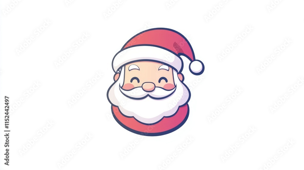 Children's drawing of Santa Claus in red coat and hat on pure white background New Year with holiday Children's drawing of Santa Claus in red coat and hat on pure white background New Year with holiday