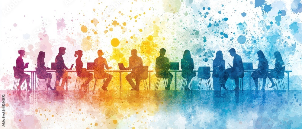 Obraz premium HR Management An Artistic Review of the Recruitment Process in Corporate Settings