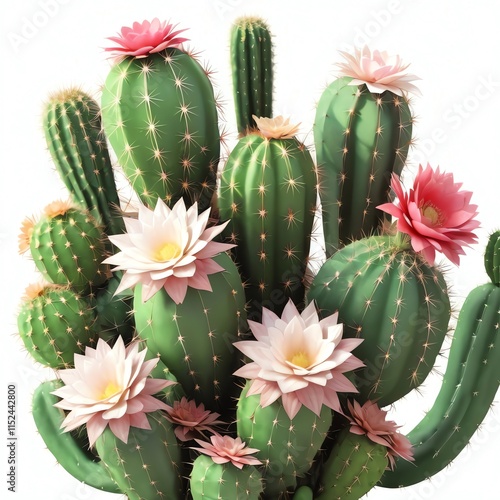 Vibrant Cactus Bloom: A Stunning Desert Floral Display photo