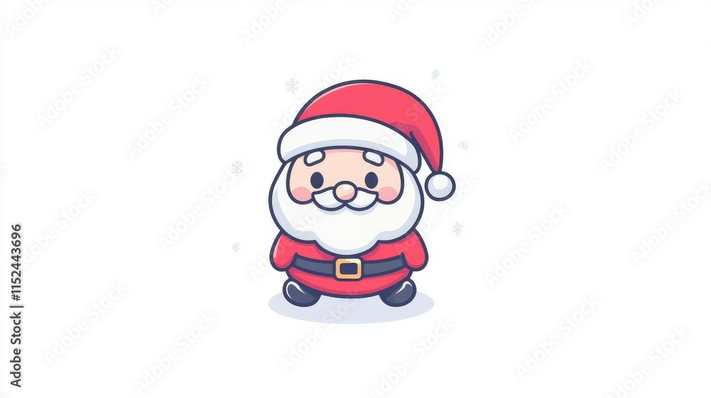 Children's drawing of Santa Claus in red coat and hat on pure white background New Year with holiday Children's drawing of Santa Claus in red coat and hat on pure white background New Year with holiday